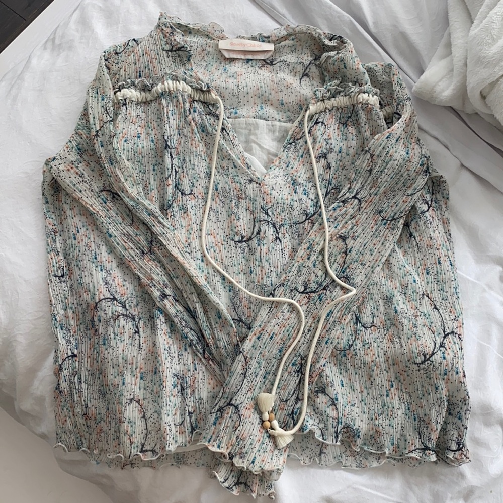 Chloe plisse blouse